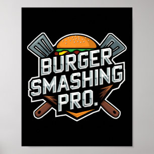 Poster Burger Esmagado Lover Grilado Cheeseburger - Parte