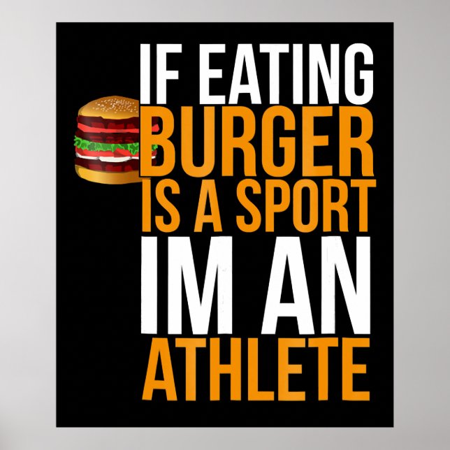 Poster Burger Hamburger CHURRASCO Humor Engraçado Pun Ide (Frente)