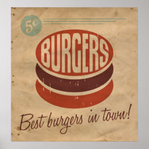 Póster Burger Retro