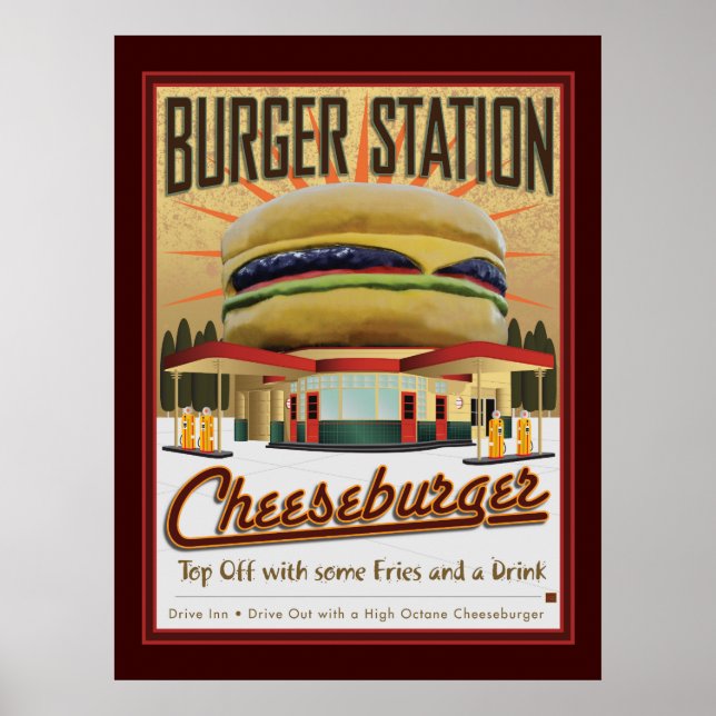 Póster Burger Station-Poster (Frente)