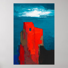 Poster Burgruine (As Ruínas do Castelo) Arte Abstrata Vib