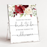 Poster Burgundy ajuda a noiva ocupada a morar um envelope<br><div class="desc">O floral da Borgonha ajuda a noiva ocupada Endereço e itens de Correspondência de Envelope disponíveis.</div>