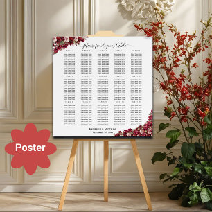 Poster Burgundy Floral 15 Mesas