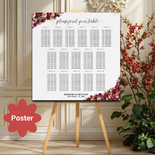 Poster Burgundy Floral 16 Mesas