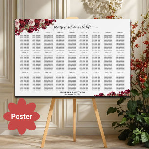 Poster Burgundy Floral 27 Mesas