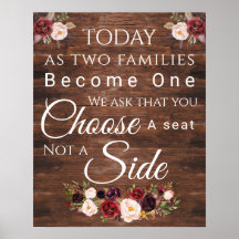 Burgundy Floral Escolha um assento