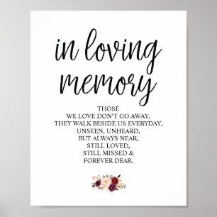 Poster Burgundy floral no Adoro Memorial Sinal