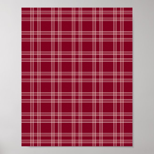 Poster Burgundy Gingham 02 (Frente)
