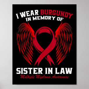 Poster Burgundy Perda Da Cunhada Mieloma Múltiplo Aw
