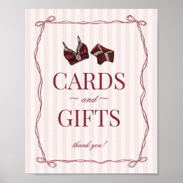 Poster Burgundy Red Lingerie Bachelorette Cards & Gifts
