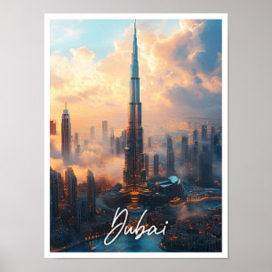 Poster Burj Khalifa Dubai EAU Emirados Árabes Unidos