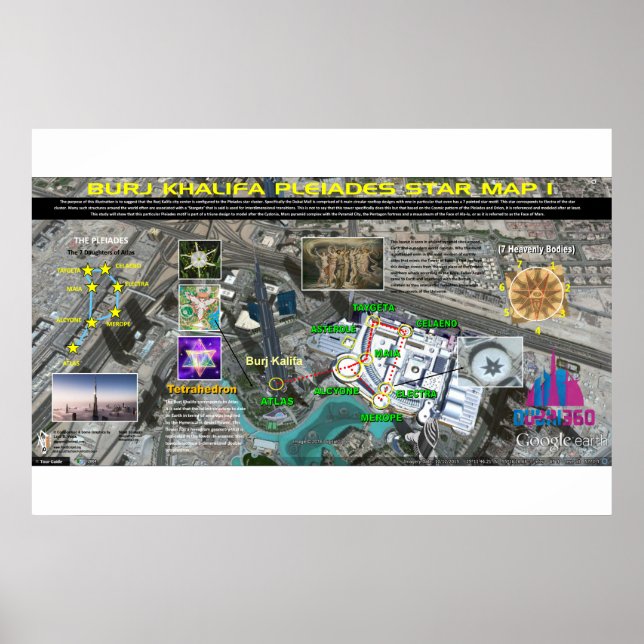 Poster Burj Khalifa Pleiades Padrão 1 (Frente)