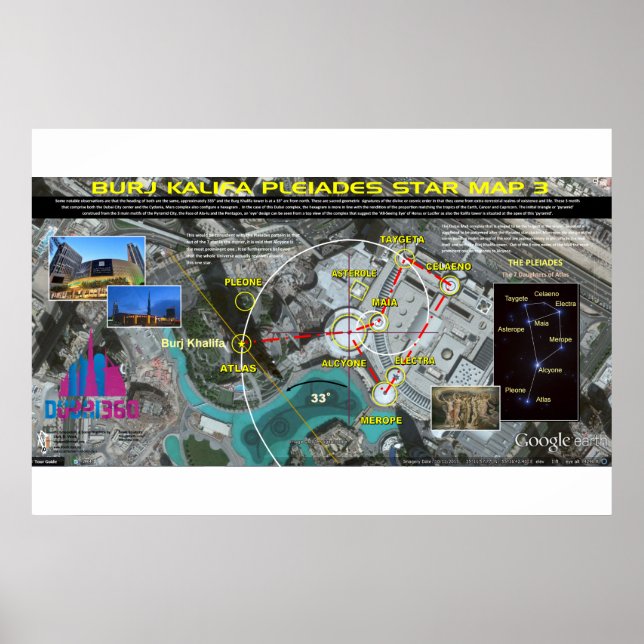 Poster Burj Khalifa Pleiades Padrão 3 (Frente)