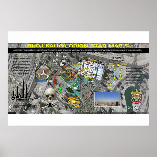 Poster Burj Khalifa Pleiades Padrão 5 (Frente)