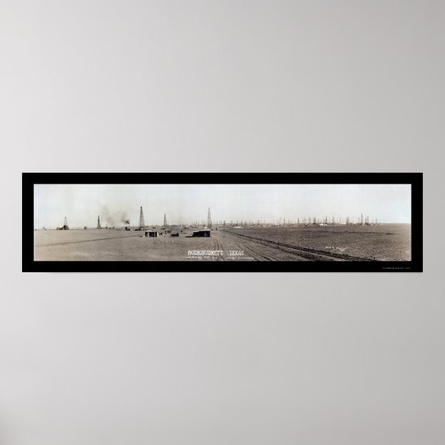 Poster Burkburnett TX Oil Photo 1919 (Frente)