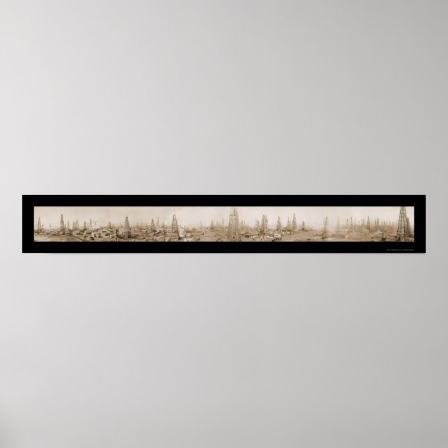 Poster Burkburnett TX Oil Photo 1919 (Frente)