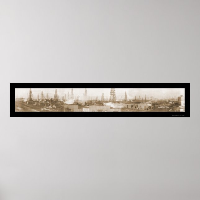 Póster Burkburnett TX Oil Photo 1919 (Frente)