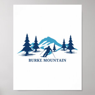 Poster Burke Mountain Vermont Skiing Snowboard Em