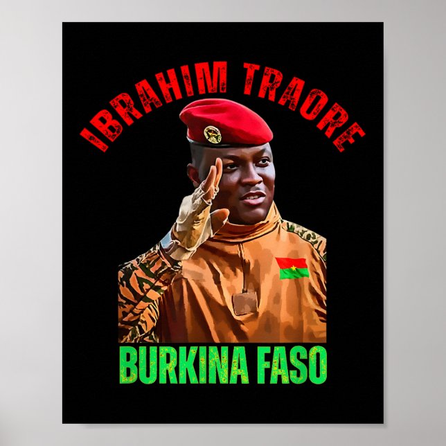 Poster Burkina Faso - Ibrahim Traoré Thomas Sankara (Frente)