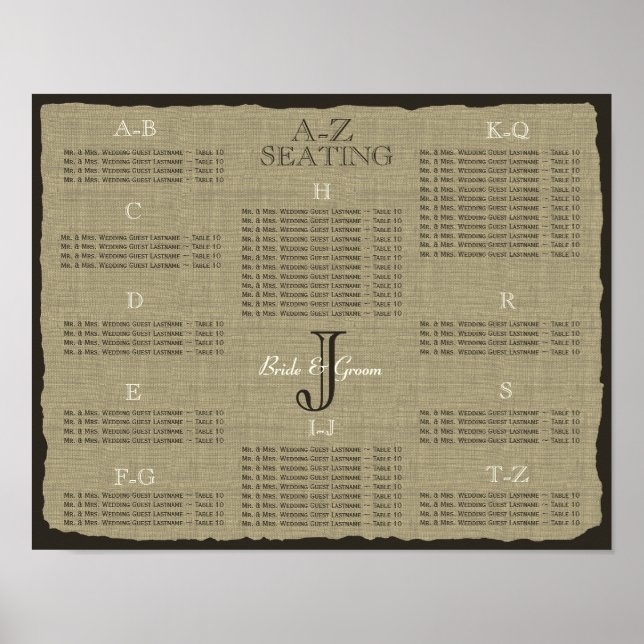 Poster Burlap Custom Ivory 11 x 14 A (Frente)