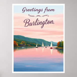 Poster Burlington, Vermont – Lago Champlain