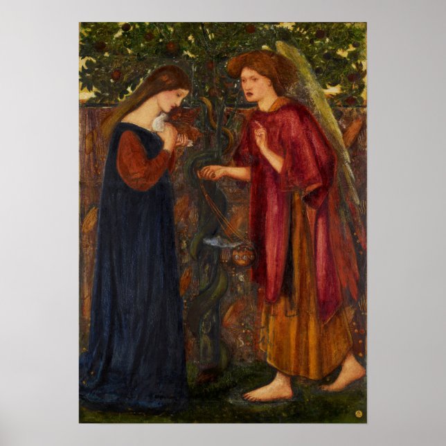 Poster Burne-Jones - Anunciação (Frente)