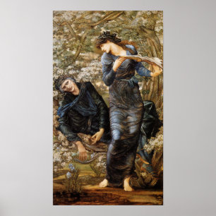 Poster Burne-Jones - Beguilação De Merlin (Merlin, Vivian