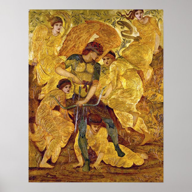 Poster Burne-Jones - Campos Cupidos 1882 (Frente)