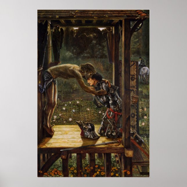 Poster Burne-Jones - Cavaleiro Misericordioso (Frente)