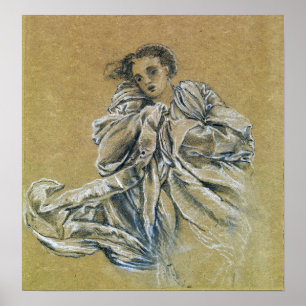 Poster Burne-Jones - Estudo De Inverno Sobre A Bebida Voa