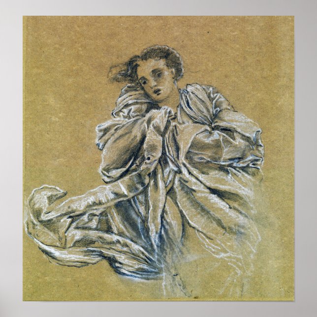 Poster Burne-Jones - Estudo De Inverno Sobre A Bebida Voa (Frente)