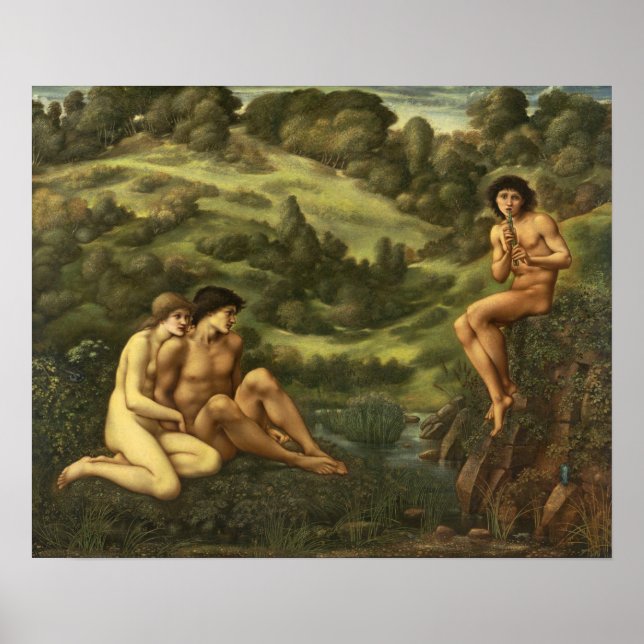 Poster Burne-Jones - Jardim de Pan (Frente)