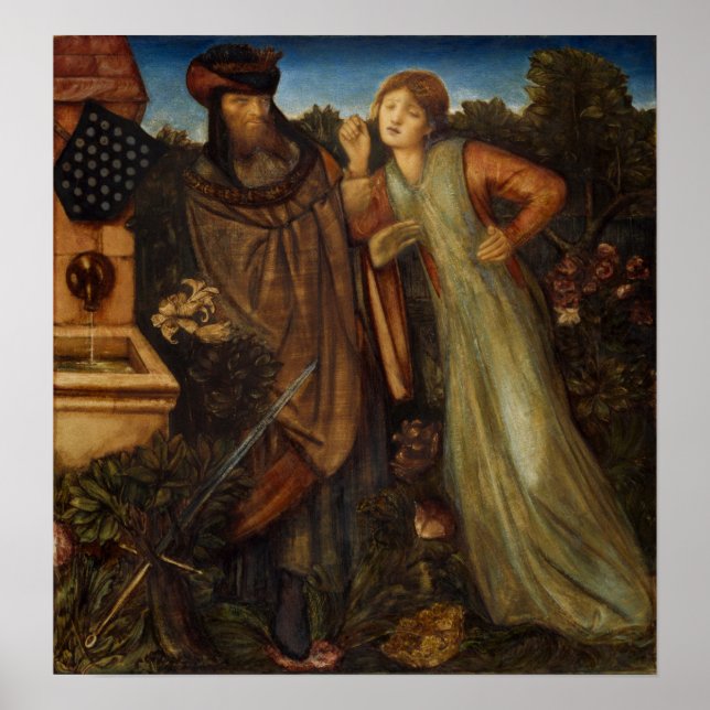 Poster Burne-Jones - King Mark E La Belle Iseult (Frente)