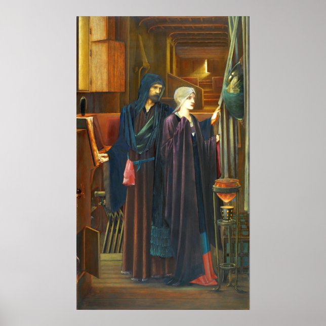 Poster Burne-Jones - Mago (Frente)