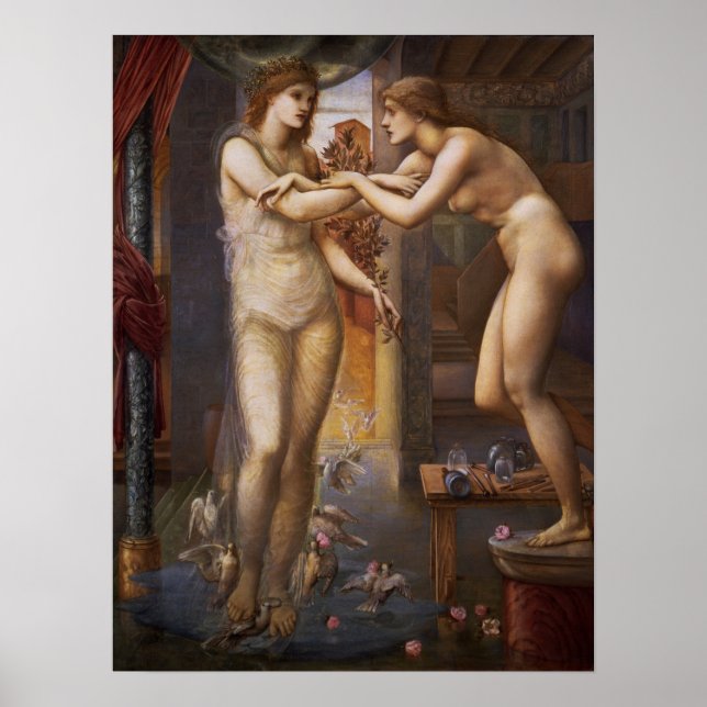 Poster Burne-Jones - Pigmalion e Divindade (Frente)
