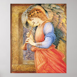 Poster Burne-Jones Um anjo tocando flageolet 1878 Maior