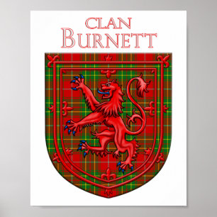 Poster Burnett Tartan Scottish Xadrez Lion Rampant