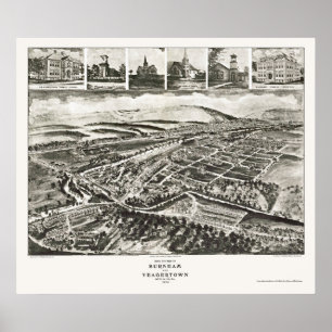 Póster Burnham, PA Panorâmica - 1906
