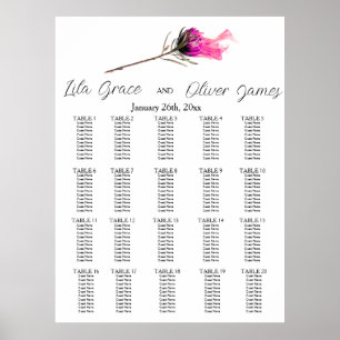 Poster Burning Bloom Elegance Wedding