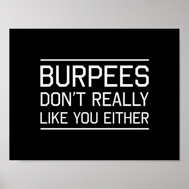 Poster Burpees também não gostam de você (Frente)