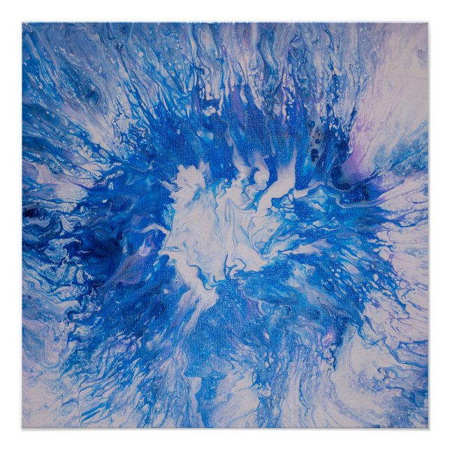 Póster Burst Azul (Frente)