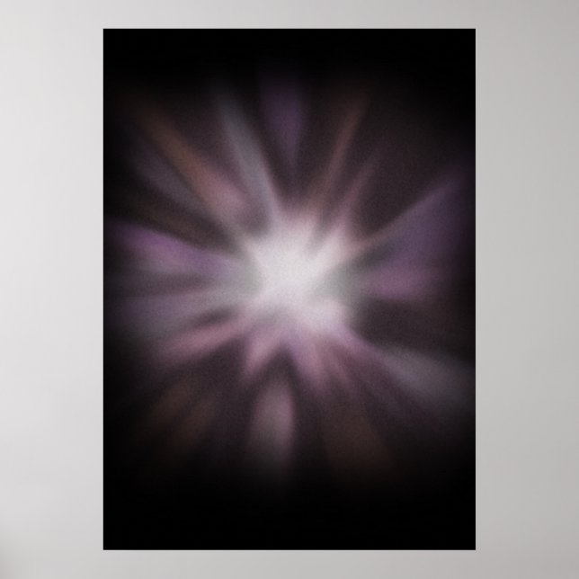 Póster Burst Cósmico - Explosão Espacial em Preto (Frente)