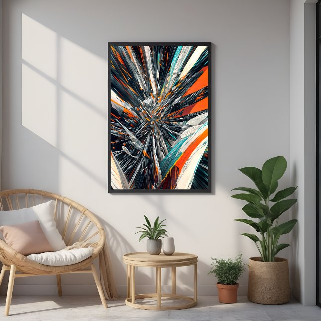 Póster Burst Dinâmico de Abstrato - Arte de Explosão Geom (Criador carregado)