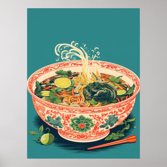 Poster Burst of Flavor: Bolsa de Noodle (Frente)