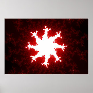 Póster Burst Vermelho