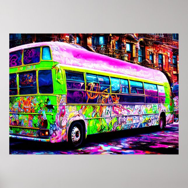 Poster Bus Street Art Abandonado (Frente)