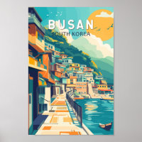 Busan South Korea Viagem Art Vintage