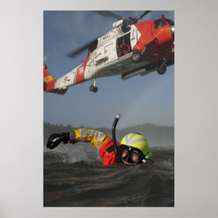Poster Busca da guarda costeira e operação de salvament
