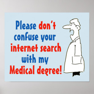 Poster Busca do doutor Médico Grau Não Internet