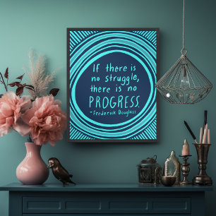 Poster Busca no Progresso Duglass Quote Handlettering
